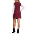 thumbnail image 3 of Vestido de tirantes para mujer Inspire Chic, vestido casual de pana con escote redondo en color burdeos, 3 of 6