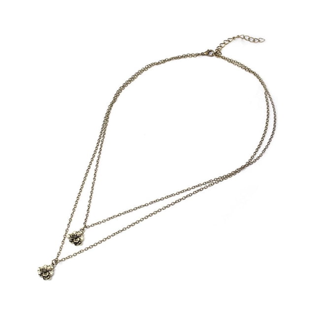 Fiudx Collar de Camelia, Elegante Joya con Diseño Plegado, Brillantes Detalles de Diamantes de Imitación, Estilo Versátil, Perfecto para Bodas, Fiestas y Eventos, Regalo para Mamá y Novia.