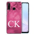 thumbnail image 1 of Personalised Huawei Hard Case - Hot Pink Marble & White Monogram, iPhone 12 Pro Max, 1 of 4