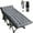 Black w/ Gray&Black Mattress, variant on "NAIZEA Folding Bed Cot with 3.3 Inch Mattress, 75"" x 28"" Sleeping Cot Guest Bed, Camping Cot with Carry Bag"