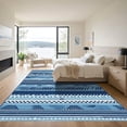 thumbnail image 3 of ODIKA 3'x5' Machine Washable Non-Slip Area Rug, Geometric Navy Blue High Traffic Rug, Blue, 1055576, 3 of 7