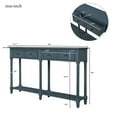 thumbnail image 4 of Console Table with Drawers and Storage Shelf, Narrow Long Sofa Entryway Table for Living Room, Entryway (Antique Navy), 4 of 7