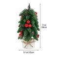thumbnail image 3 of Christmas Decoration Artificial Desktop Potted Mini Tree Ornaments Home Party Festive Decor Centerpiece with Lights (Red), 3 of 6