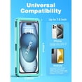 thumbnail image 3 of Funda para teléfono APRUT, 7,5 pulgadas, IPX8, impermeable, para esnórquel, color cian, 3 of 8