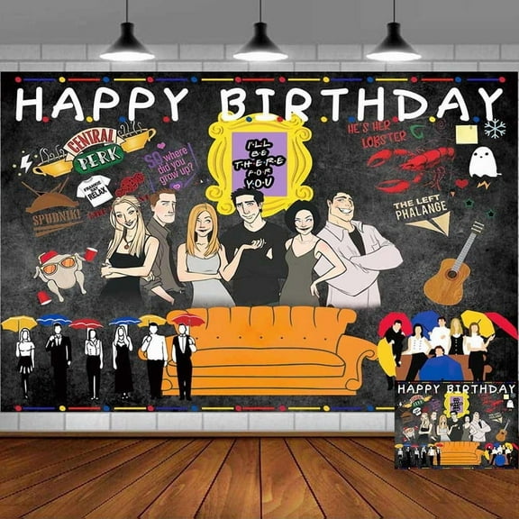Friends TV Show Backdrop Banner Party Supplies Poster Movie Theme Background for Photography Kids Birthday Decorations