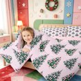 thumbnail image 4 of Manfei Rustic Christmas Candle 7pcs Queen Bedding,Winter Holiday Bedding Comforter Set Queen,Pink Reversible, 4 of 7