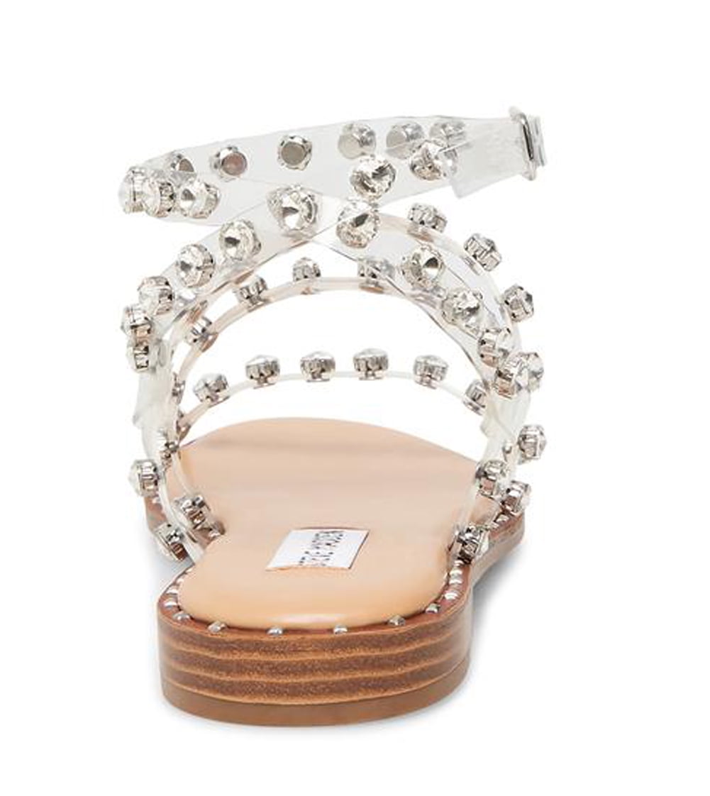 steve madden clear jeweled sandals