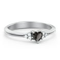thumbnail image 1 of Birthstone Heart Ring with Shoulder Accents - Smokey Quartz (June), 1 of 4