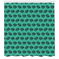 thumbnail image 3 of Ambesonne Blue Nautical Shower Curtain, Rounds on Sea Fish, 69"Wx84"L, Charcoal Grey Sea Green, 3 of 3