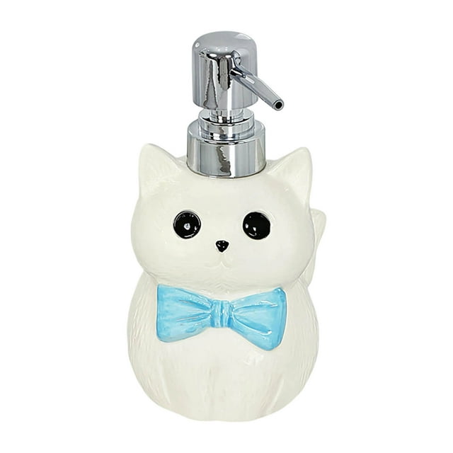 TIELUTT Adorable Bouteille Distributrice de Chat Dessin Animé pour Shampooing Lavage Savon pour les Mains Récipient Rechargeable Chauffe-Serviette Chauffe-Serviette de Bain Porte-Serviettes en Papier Porte-Serviettes en Papier Étagères de Salle de Bain pour Douche