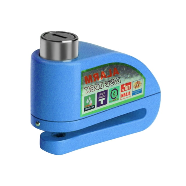 Bloqueo de alarma de freno de disco de rueda de motocicleta shamjiam accesorios impermeables azul