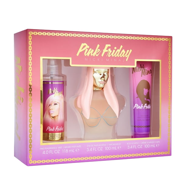 Set de perfume Nicki Minaj Pink Friday para mujer, 3 piezas