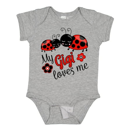 

Inktastic My Gigi Loves Me with Cute Ladybugs Gift Baby Boy or Baby Girl Bodysuit