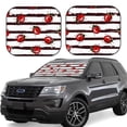thumbnail image 6 of Kdxio Ladybugs On Black And White Striped1 Print 2-Piece Sun Shade Front Windshield - Foldable Car Front Window Sunshades For Most Sedans Suv Truck, 6 of 6