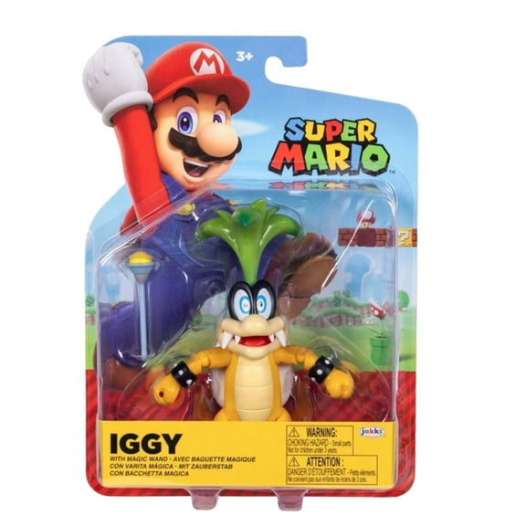 Super Mario Iggy Koopa 4 Inch Action Figure with Wand