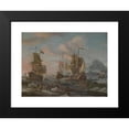 thumbnail image 2 of Abraham Storck 14x12 Black Modern Framed Museum Art Print Titled - The Dutch Whaling Fleet (1690-1700), 2 of 5