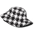 thumbnail image 2 of ZICANCN Classical Houndstooth Geometric Texture Bucket Hat , Unisex Print Double-Side-Wear Bucket Hat for Golf Fishing Beach Outdoor, 2 of 5