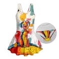 thumbnail image 6 of Uourmeti Abstract Cartoon Dog Print Girls Skirted One Piece Swimsuit - Quick Dry, Stretchy Swim Dress for Beach & Pool, Toddler to Teen Sizes, 6 of 8