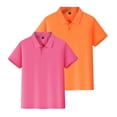thumbnail image 3 of YOUYEDIAN Back To School Kids Polo Shirts Fashion Short Sleeve Quick Dry Sport Versatile Sport School Uniform Casual Lapel Collar Breathable Solid Color Comfortable T-shirts, 3 of 5