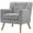 Gray, variant on TrumanPick Mid-Century Accent Chair Single Sofa Comfy Arm Chairs Modern Living Room Chair, Grey