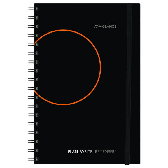 AT-A-GLANCE Plan Write Remember 2-Days-Per-Page Planning Notebook Undated Black