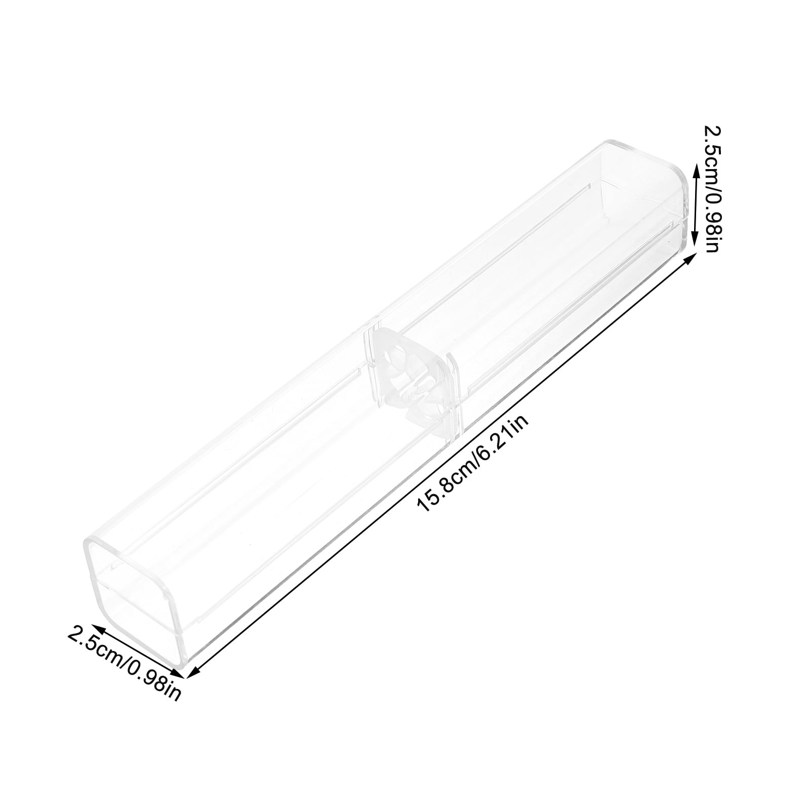 WHAMVOX  25 Pcs Pen Storage Case Tube Empty Clear Pencil Boxes Small