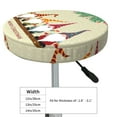 thumbnail image 4 of Fotbe Christmas Card With Gnomes Stool Covers Round,Waterproof Round Bar Stool Covers Bar Chair Covers Washable Stool Cushion Slipcover for 12-14 Inch Chair-13 inch, 4 of 7