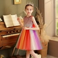 thumbnail image 4 of Robe à Sequins pour Filles Arc-en-Ciel Tutu Robe de Fête d'Anniversaire Robe de Concours, 4 of 5