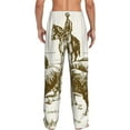 thumbnail image 7 of Salouo Cattle Drive By Two Cowboys Print Pajama Pants for Men, Lounge Pants Elastic Waistband Casual Men's sleepwear Loungewear Sleep Pajama Pant -Large, 7 of 7