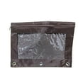 thumbnail image 3 of Pencil Pouch,Three-hole Pencil Case Single Zipper Transparent PVC Document Storage Bag,Large Capacity Pencil Pouch with Zipper Clear Binder Pencil Case with 3 Reinforced Grommets (Brown), 3 of 5