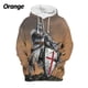 thumbnail image 5 of Nueva sudadera con capucha de los Caballeros Templarios a la moda para hombre, sudadera de calle de manga larga con estampado 3D genial, ropa informal para hombre, sudaderas con capucha, 5 of 5