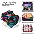 thumbnail image 3 of Unicorn Double Layered Insulated Refrigerated Lunch Bag with Two Compartments - Large Capacity Hand-Carry Meal Bag, 7.1x11.4x16.1 inches, 3 of 6