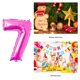 thumbnail image 4 of 16 pulgadas Tamaño grande Oro Plata Rosa Oro Número Globo Cumpleaños Decoraciones para fiestas de bodas Globos de aluminio Niño Niño Juguete Kits de decoración para fiestas Rosa roja siete Monstrate HA002665-87, 4 of 6