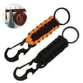 thumbnail image 2 of Paquete de 2 mosquetones para llavero, colgador de cordón con ganchos de cadena, soporte resistente para cochecito de bebé, para botellas de agua, llaves, mochilas, herramientas, cuchillos,, 2 of 8