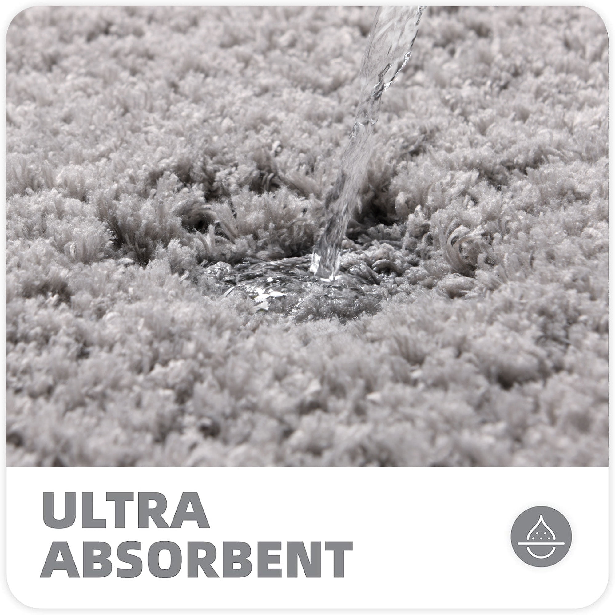 Softlife Absorbent Bathroom Rugs Microfiber Non Slip Bath Mat for Bathroom Soft Shaggy Rug,48"x24",Gray
