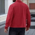 thumbnail image 4 of Donemore Men's Slim Fit Casual Jacket Solid Color Snap Button Collar Lightweight Polyester Outdoor Windbreaker Pockets, 4 of 7