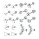 thumbnail image 2 of de 18 piezas de aretes de , joyería de plata, barra de material acero inoxidable, de de moda, de oreja plana para hombres y, 2 of 7