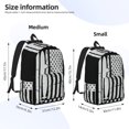 thumbnail image 3 of KLL Submarine Vintage Flag Print Travel Laptop Backpack - College Backpack Business Work Bag Nurse Bag Casual Daypack for Weekender Business Hiking -Medium, 3 of 6