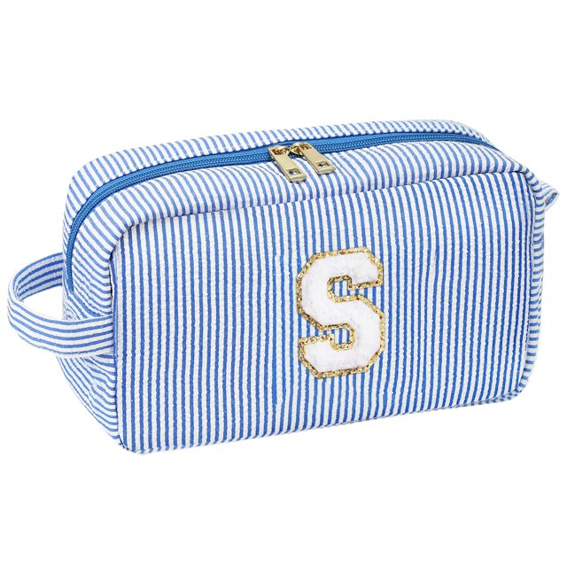 LCXmlly Large Capacity Cosmetic Case Letter Pattern Makeup Storage Pouch Large Capacity Travel Toiletry Portable