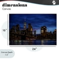 thumbnail image 4 of Stupell Industries Rustic Lodge Brooklyn Bridge at Night Canvas Art, 24 x 16, by Tim West, 4 of 8