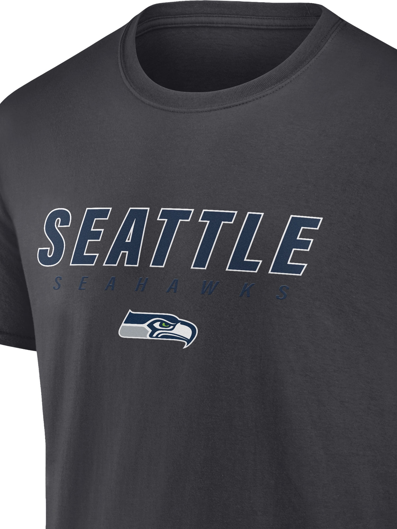 NFL Seattle Seahawks Men's Cotton Charcoal Heather Short Sleeve T-Shirt