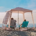 thumbnail image 4 of AMMSUN 6.2'×6.2' Beach Cabana Tent with Side Wall UPF 50+ Easy Setup Canopy Shade,Pink Stripes, 4 of 7