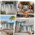 thumbnail image 5 of Spring Leaves Outdoor Waterproof Pillow Covers, Farmhouse Simple Botanical Plants Vines Decorative Square Throw Pillowcase Sofa Cushion Sham for Patio/Couch/Chair, 26"x26" 2 Pack, 5 of 8