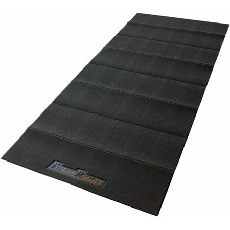 Fitness Reality Water-Resistant PVC Exercise Equipment Mat, Black