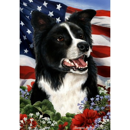 Border Collie Flag - Border Collie - Best of Breed Patriotic I Garden Flags