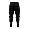 thumbnail image 2 of MHFRRA Men Jeans Men's Fashion High Street Slim Ripped Slim Pants Paint Pants Jeans Size L, 2 of 4
