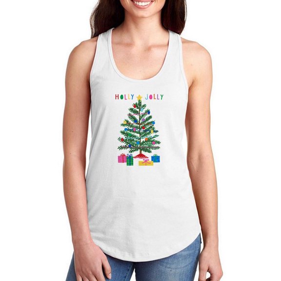 Colorful Christmas B. Racerback Tank Women -Victoria Barnes Designs, Female XX-Large