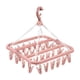 thumbnail image 2 of Perchero para ropa, colgador para calcetines, 32 perchas con Clips, cesta colgante multifunción para ropa interior, pinzas para sujetadores, lencería, Rosa, 2 of 9