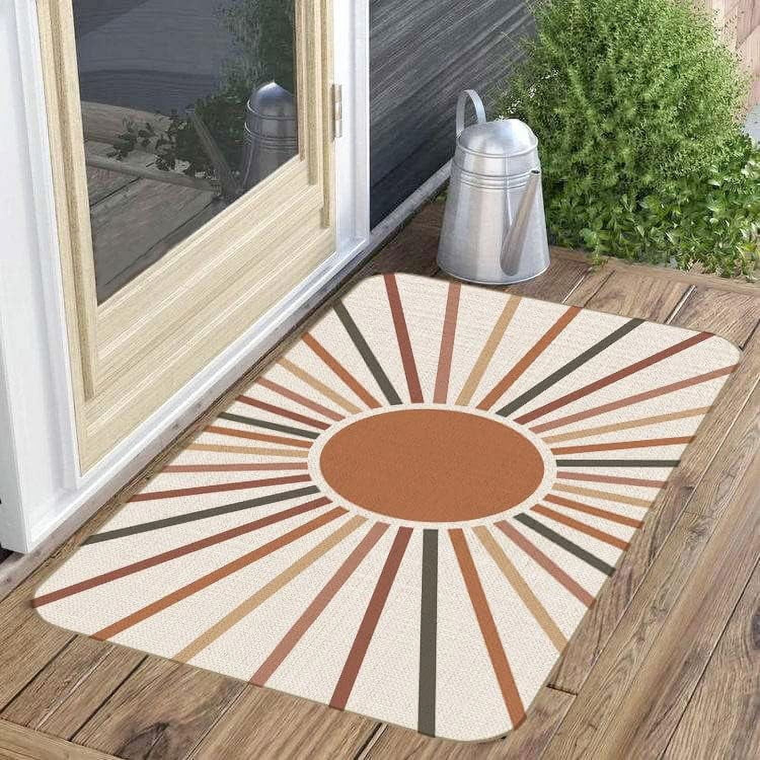 Minimalist Abstract Boho Sun Sunrise Sunset Sunshine Farmhouse Door Mat 17x30 Inch Indoor Outdoor Entrance Doormat Decor for Home Farmhouse,Boho Lover Gifts
