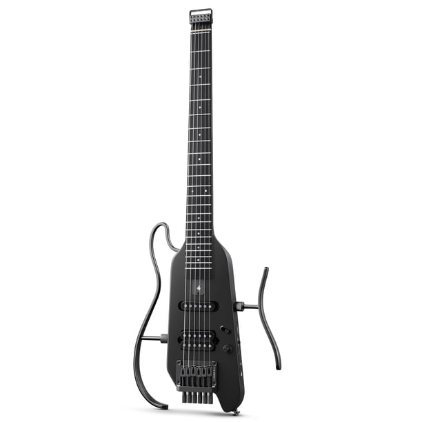 Guitarra eléctrica Donner HUSH X Featherlight Travel con soportes